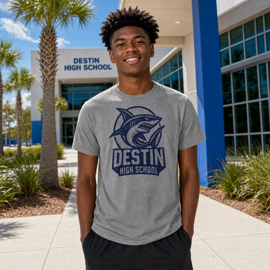 DHS Logo Deep Heather/Navy Logo T-shirt