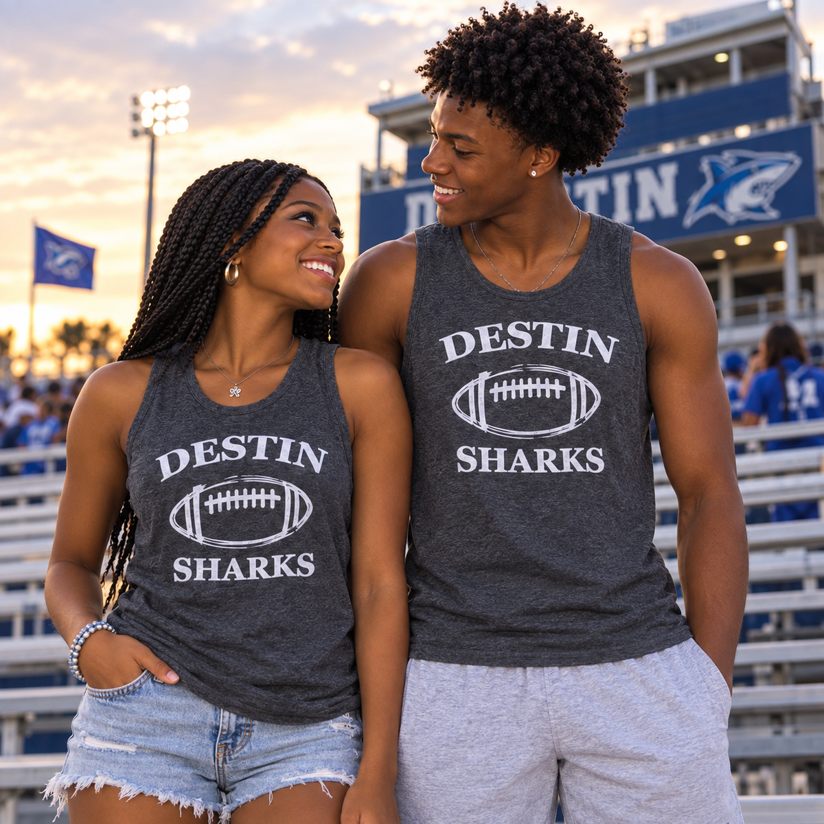 Destin Football Tank Shirt