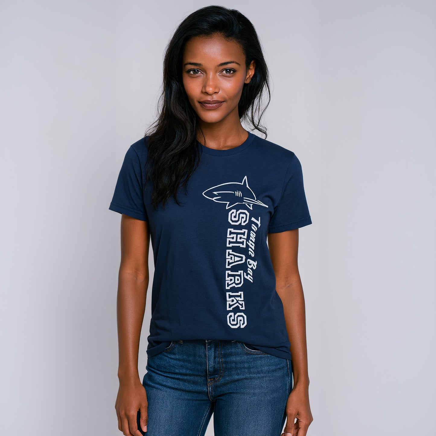 Sharks-Vertical Short Sleeve Shirt